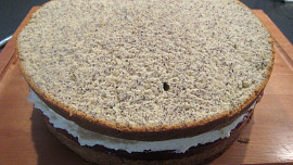 Švestkový dort s makovým piškotem