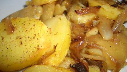 Zapečené brambory s patizonem