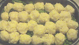 Zapečené knedlíčky s mangoldem