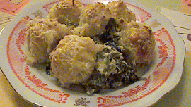 Zapečené knedlíčky s mangoldem