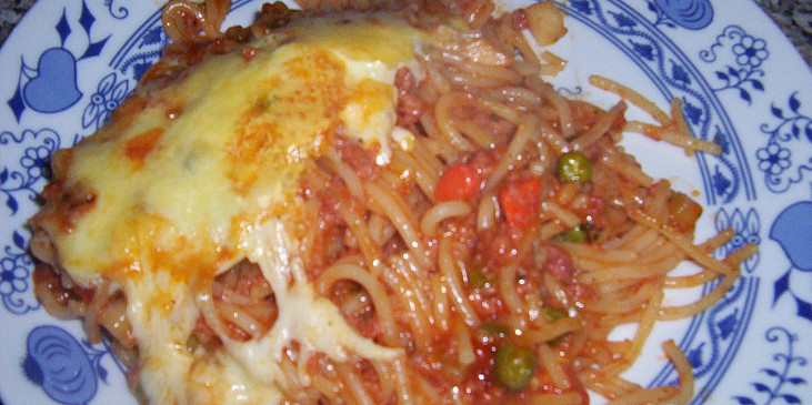 zapékané špagety