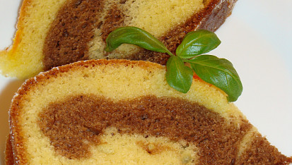 Bábovka ze šlehačky z Cappuccina, Na řezu - Vojtíkova snídaně