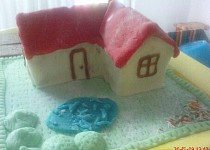 Bebe s marcipánem - dort domeček