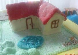 Bebe s marcipánem - dort domeček