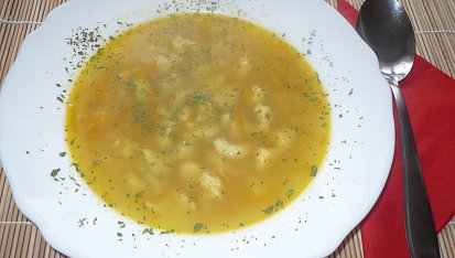 Blesková polévka s vaječnou jíškou