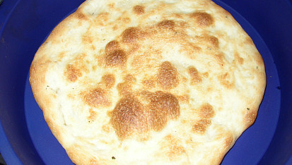 Cokoladova pizza, předpečeno