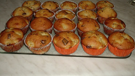 Čokoládovo-banánové muffiny