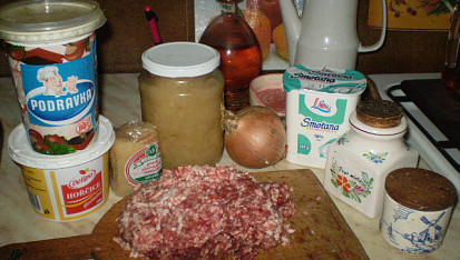Dobrota z mletého masa, ingredience...