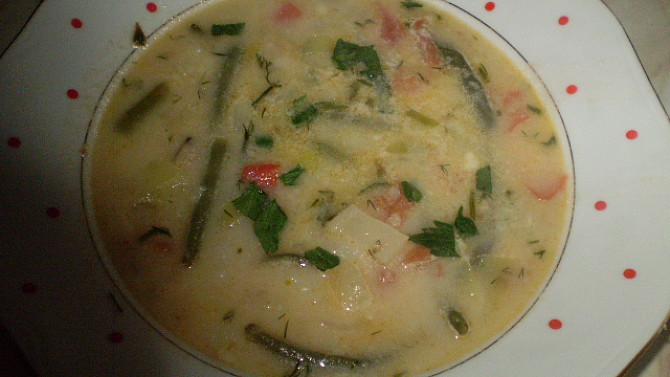 Fazolková polévka s koprem a hlívou ústřičnou, Fazolková polévka s koprem a hlívou