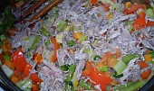 Kachní rizoto se zeleninou (promícháme s masem...)