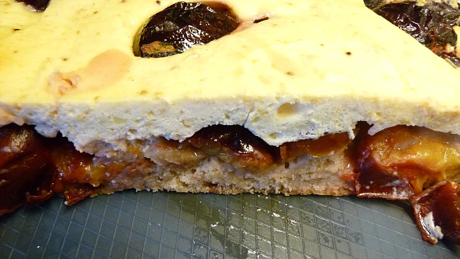 Koláč  Rychlík  (i pro diabetiky) se švestkami, Porce