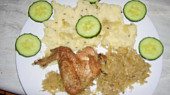 Kuře na zelí (recept od dědy), trochu rozmazaná focené večer