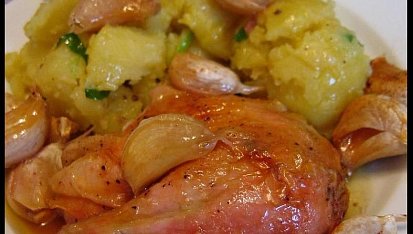 Kuře s česnekem a citronem podle Keithe  Floyda