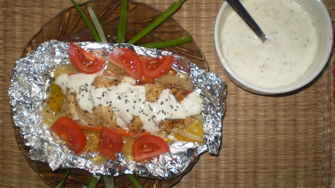 Kuře s chřestem v alobalu /dietní