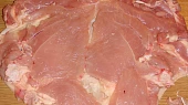 Kuřecí roláda-se zelím a klobásou, Vykoštěné kuře - plát
