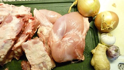 Polévkou z drůbežího masa  proti nachlazení a chřipce, Část ingrediencí