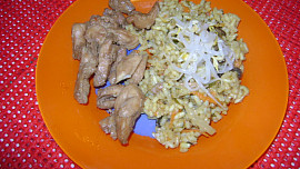 Prsíčka s pikantní šťavnatou rýží