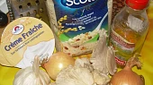 Risotto s hlívou ústřičnou, hráškem a crème frâiche, ingredience na risotto