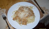 Špagety s drůbežím masem