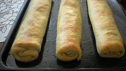Štrúdl z tvarohového těsta