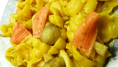 Surimi s těstovinami, Hotovo