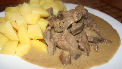 Vepřová játra dušená