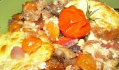 Zeleninová žemlovka, detail na talíři
