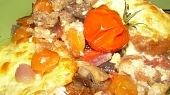 Zeleninová žemlovka, detail na talíři