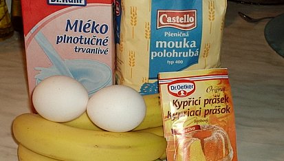 Banánové lívance, suroviny