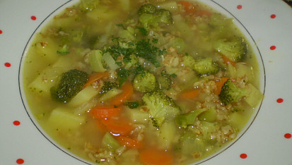 Brokolicovo-ovesná polévka, Brokolicovo-ovesná polévka