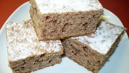 Kefírovka v DP, Pečeno na hlubokém plechu s okraji.