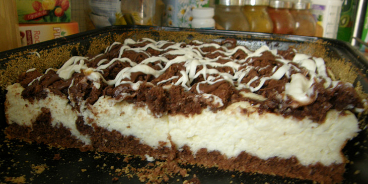 Kokosovo tvarohový koláč - strouhaný (1.pokus pečení - je super:-))