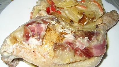 Kuře na zelenině