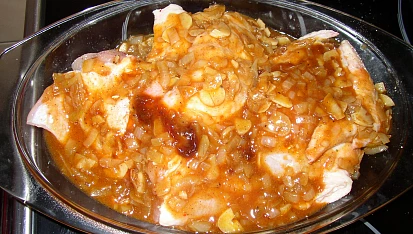 Kuře po texasku, připraveno do trouby