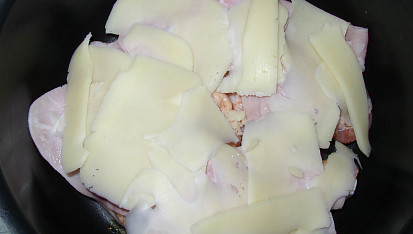 Kuřecí masíčko s pěnovou omáčkou, před zalitím