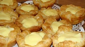 Listové MUFFINKY, Plněné teplým pudinkem