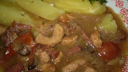 Lovecké vepřové nudličky, lovecké nudličky-detail