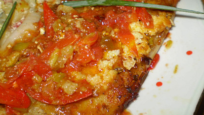 Panganus na pórku s rajčaty