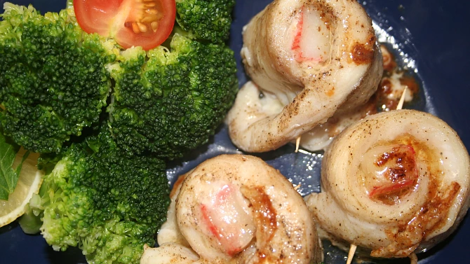 Pangasius plněný tyčinkami surimi