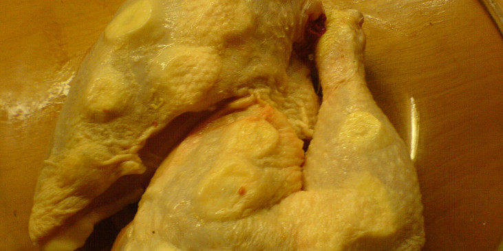 česnek rozložený pod kůží kuřete