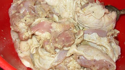 Rančerské kuře 2., naložené maso