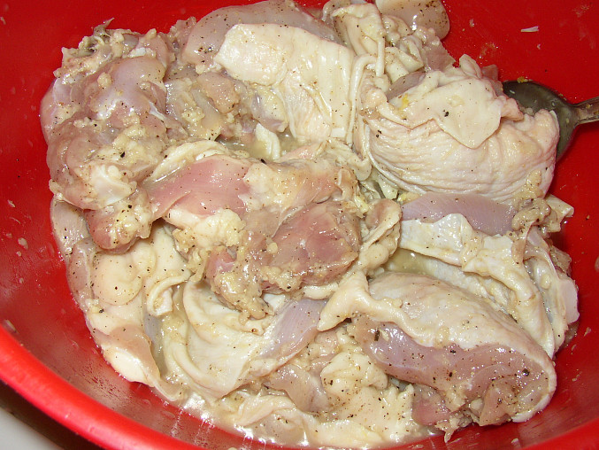 Rančerské kuře 2., naložené maso