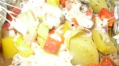 Směs pečená v alobalu, detail