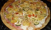Těsto na pizzu II., S kysanou smetanou a ananasem