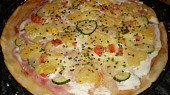 Těsto na pizzu II., S kysanou smetanou a ananasem