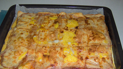 Toustová  "pizza" - rychlá večeře, rychlá pizza