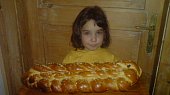 Vánočka z domácí pekárny, díky za recept,byla větší než jsme čekali :o)