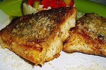 Vánoční štika zasněžená parmezánem