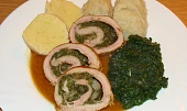 Vepřovo-špenátová roláda na česneku