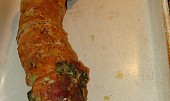 Vepřovo-špenátová roláda na česneku (Po upečení)